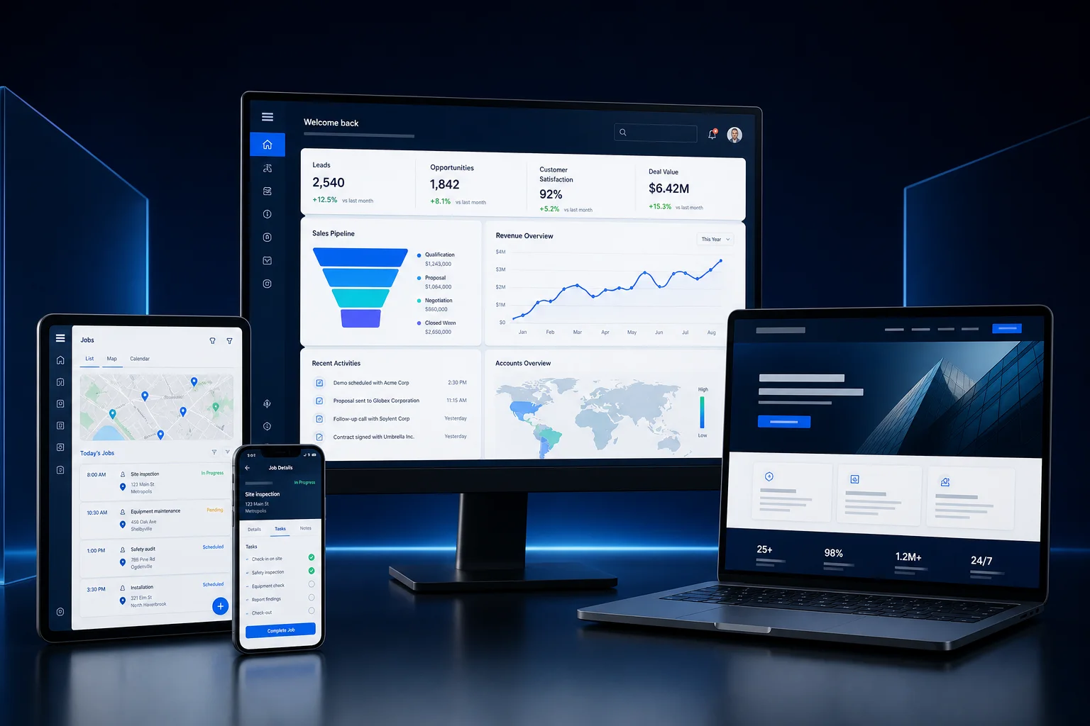 Ejemplos de sistemas web, CRM y aplicaciones móviles desarrollables por RecoverSys